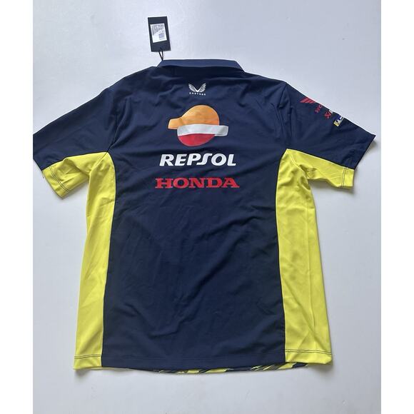 Official Repsol Honda Team Polo By Castore Green Camo Size Medium - Picture 4 of 4